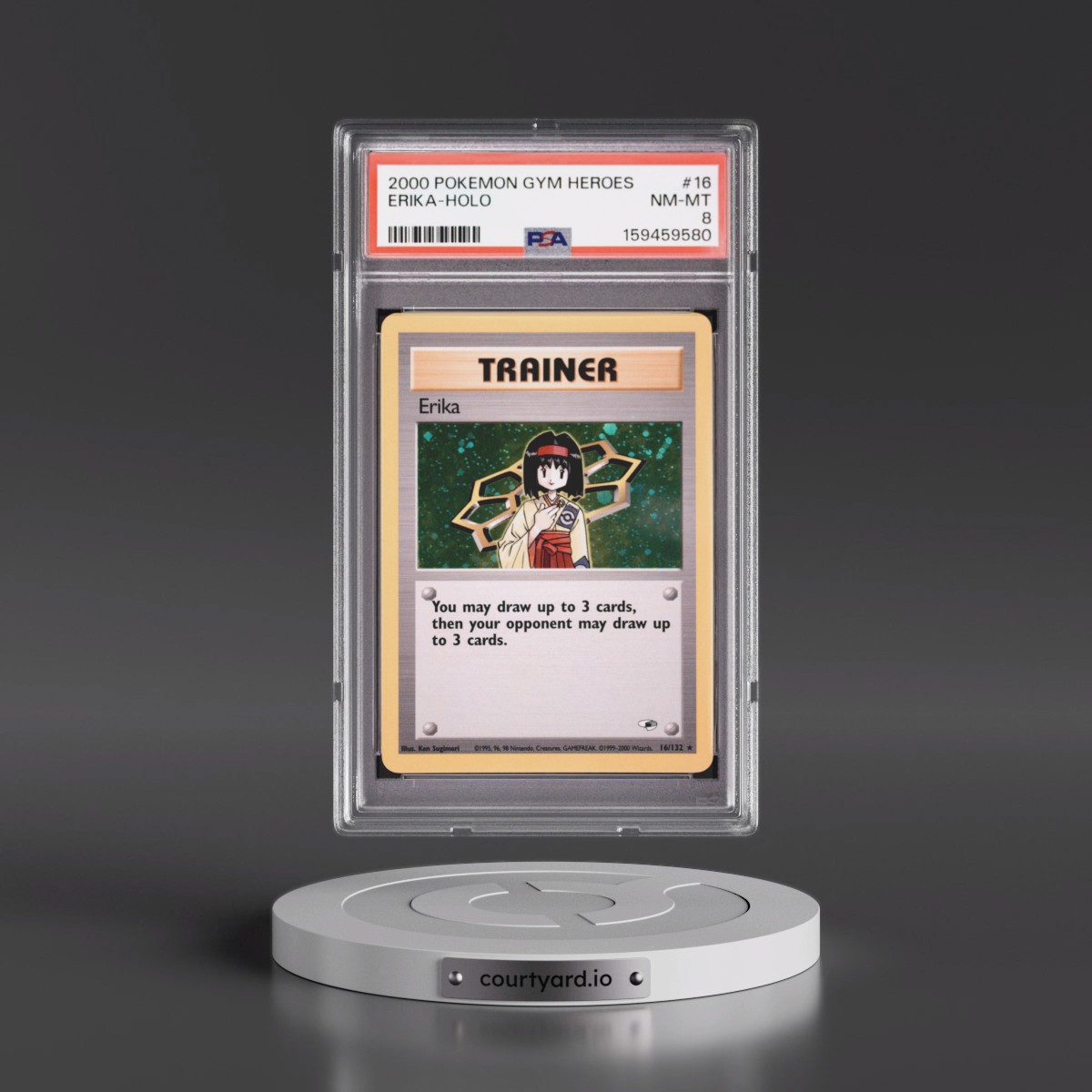 2000 Pokémon Gym Heroes #16 Erika - Holo (PSA 8 NM-MT)