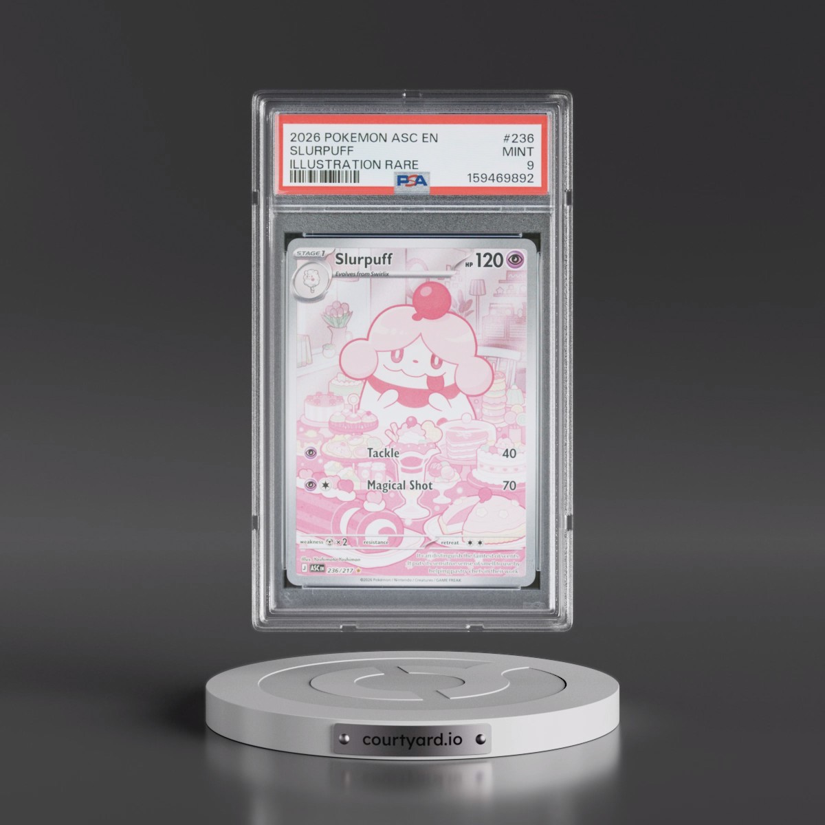 2026 Pokémon Asc EN-Ascended Heroes #236 Slurpuff - Illustration Rare (PSA 9 MINT)
