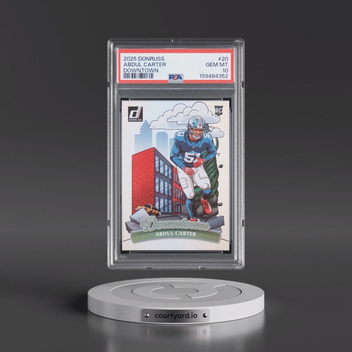 2025 Panini Donruss Downtown Abdul Carter #20 PSA 10