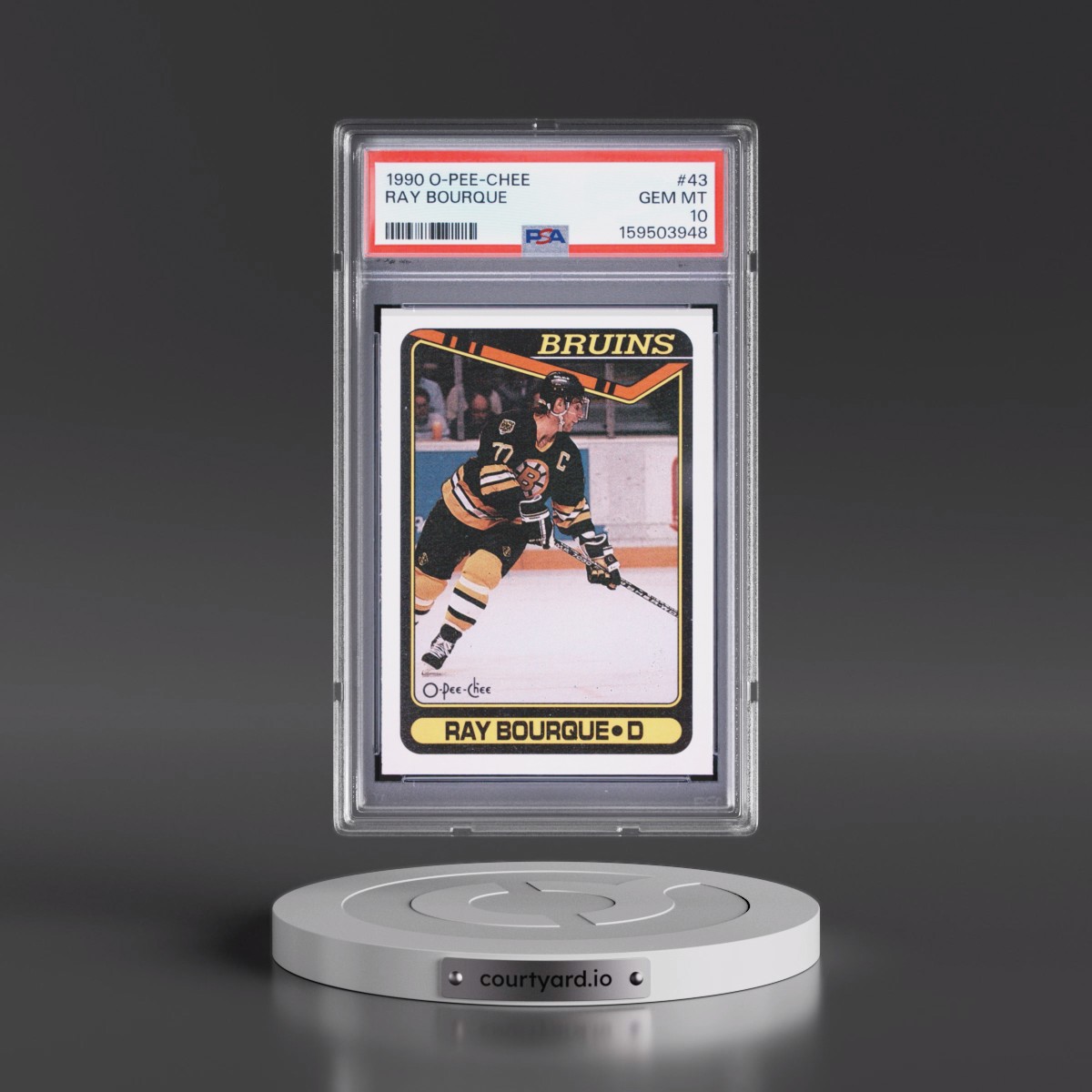 1990 O-Pee-Chee Ray Bourque #43 PSA 10