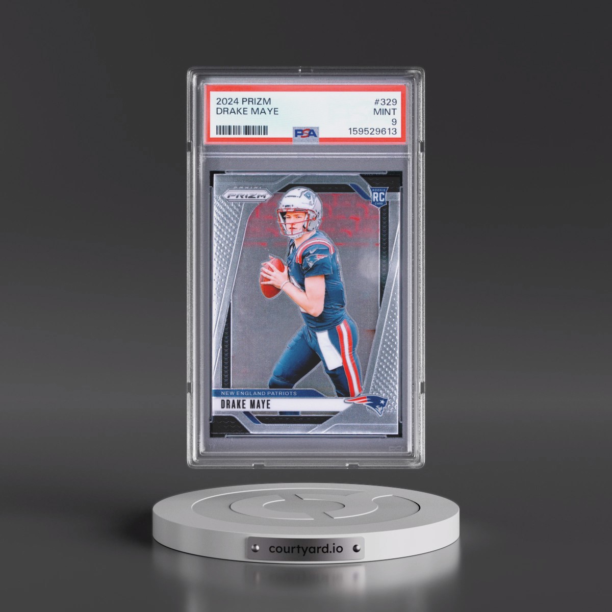 2024 Panini Prizm #329 Drake Maye (PSA 9 MINT)