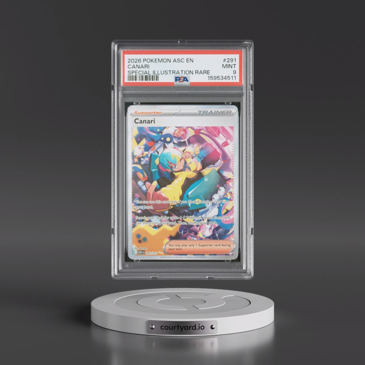 2026 Pokémon Asc EN-Ascended Heroes #291 Canari - Special Illustration Rare (PSA 9 MINT)