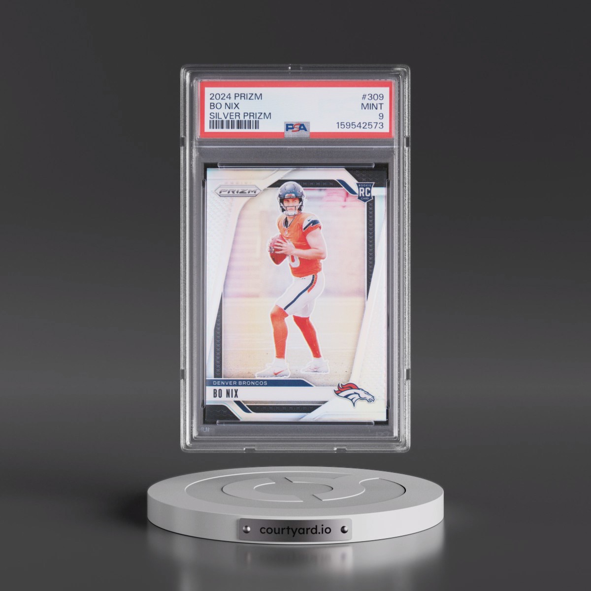 2024 Panini Prizm #309 Bo Nix - Silver Prizm (PSA 9 MINT)