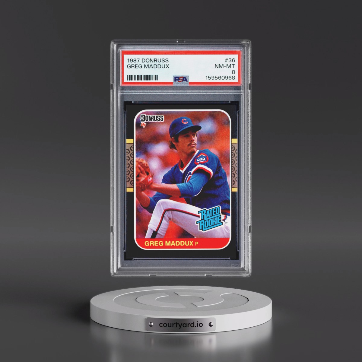 1987 Donruss Greg Maddux #36 PSA 8