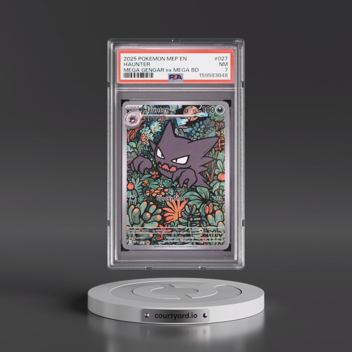 2025 Pokémon Mep EN-Me Black Star Promo #027 Haunter - Mega Gengar EX Mega Battle Deck (PSA 7 NM)