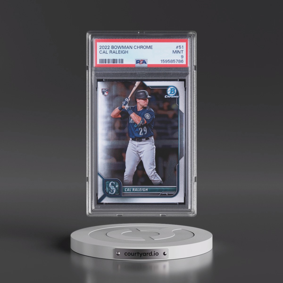 2022 Bowman Chrome #51 Cal Raleigh (PSA 9 MINT)