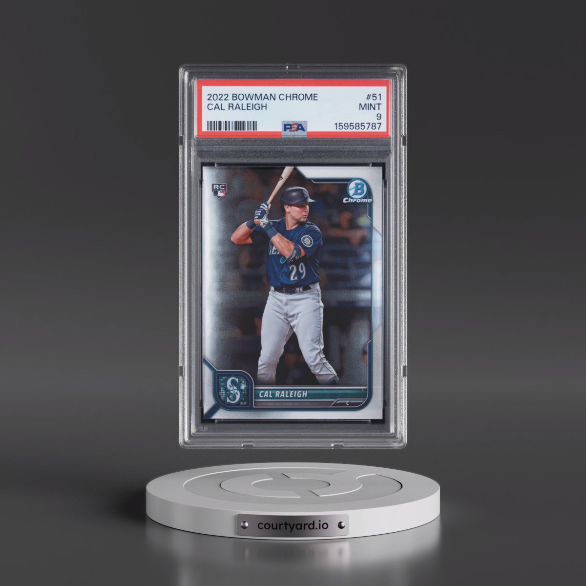 2022 Bowman Chrome #51 Cal Raleigh (PSA 9 MINT)