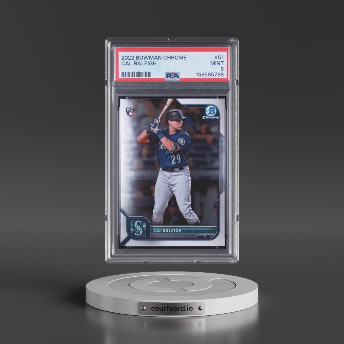 2022 Bowman Chrome #51 Cal Raleigh (PSA 9 MINT)