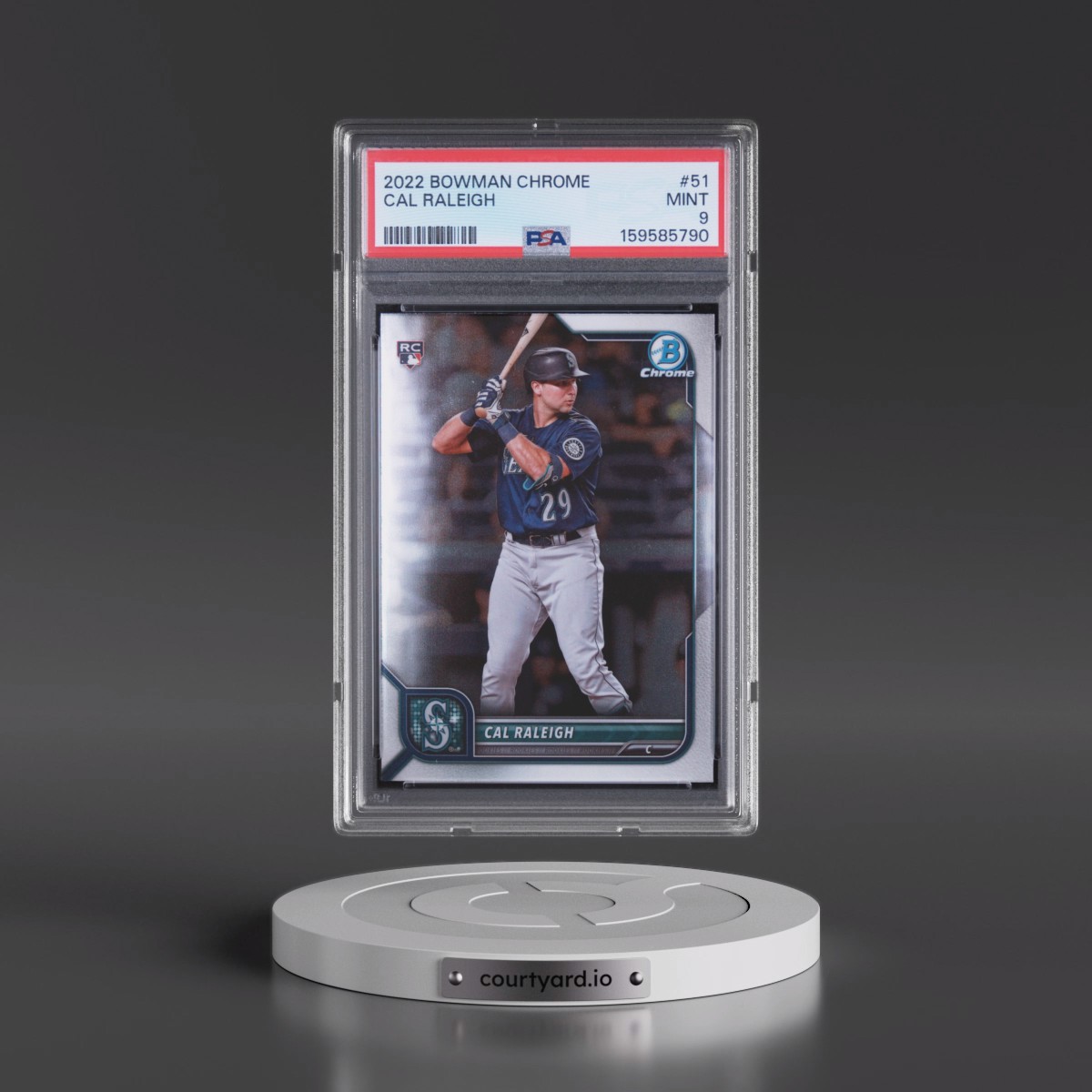2022 Bowman Chrome #51 Cal Raleigh (PSA 9 MINT)