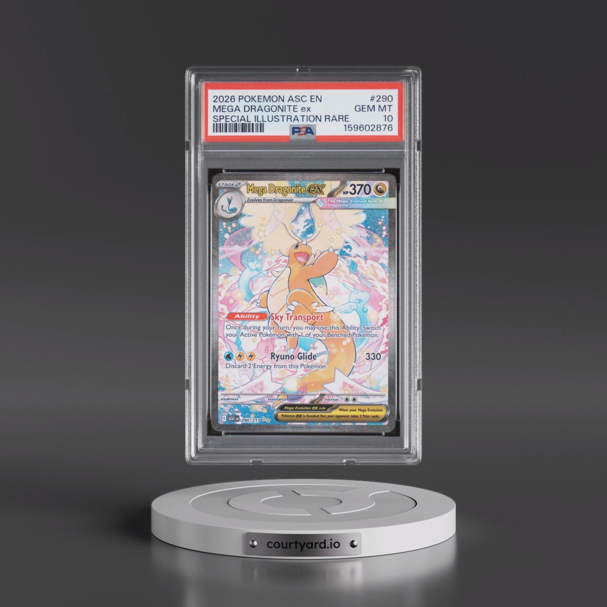 2026 Pokémon Asc EN-Ascended Heroes #290 Mega Dragonite EX - Holo Special Illustration Rare (PSA 10 GEM MINT)