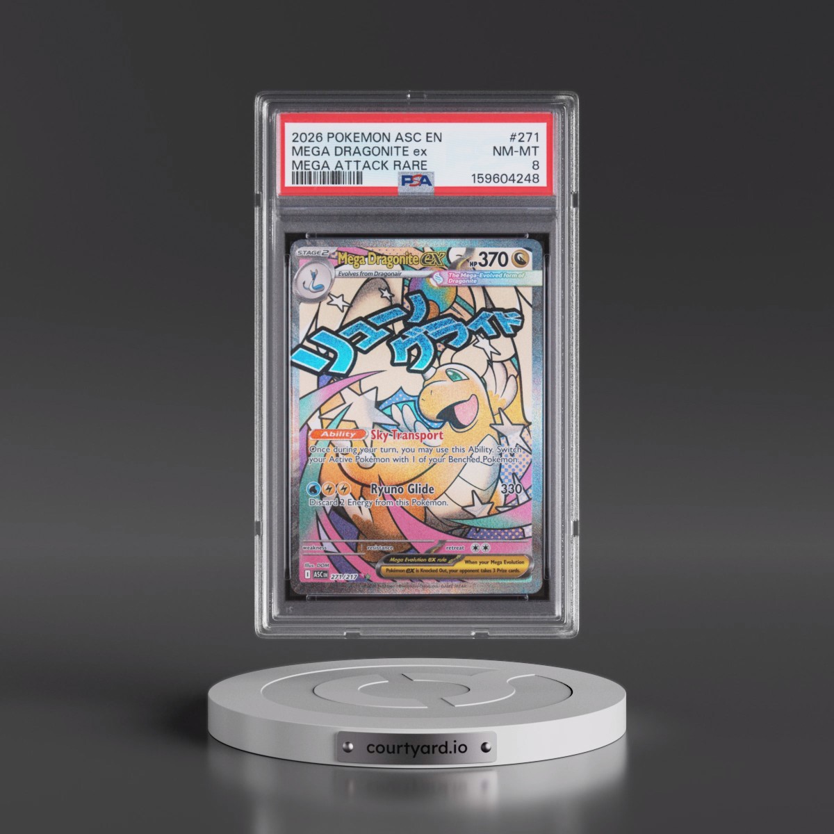 2026 Pokémon Asc EN-Ascended Heroes #271 Mega Dragonite EX - Holo Mega Attack Rare (PSA 8 NM-MT)