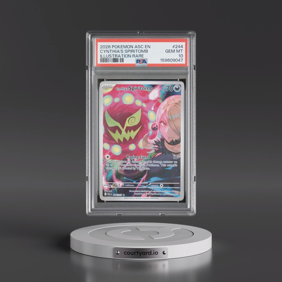 2026 Pokémon Asc EN-Ascended Heroes #244 Cynthia's Spiritomb - Illustration Rare (PSA 10 GEM MINT)