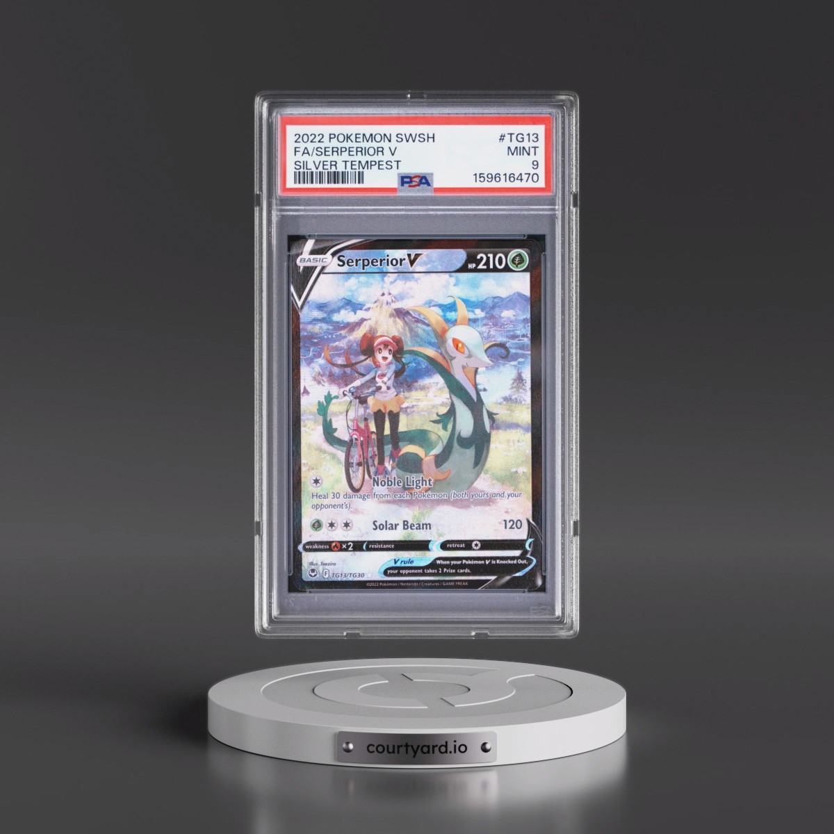 2022 Pokémon Sword & Shield Silver Tempest #TG13 Serperior V - Holo Full Art (PSA 9 MINT)
