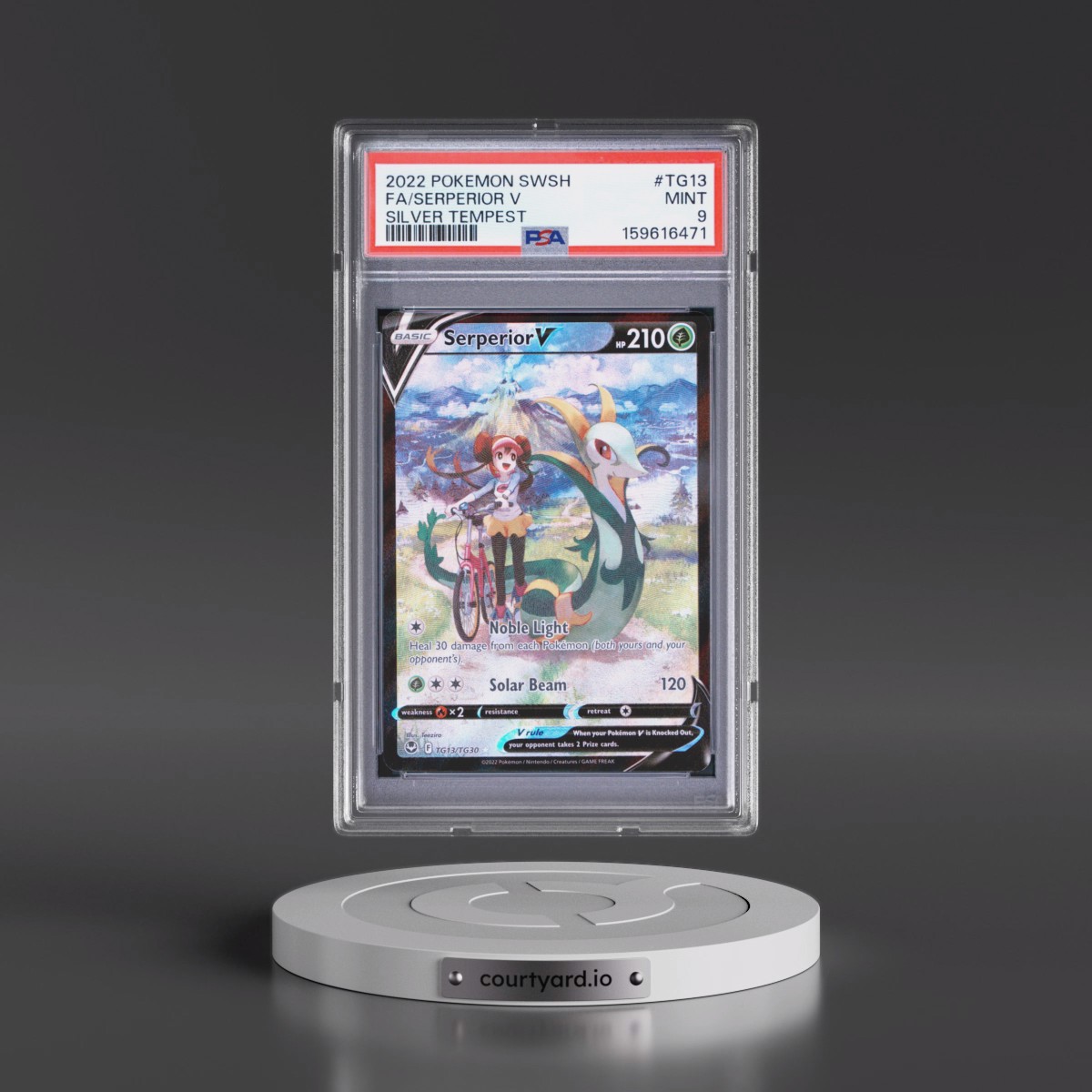 2022 Pokémon Sword & Shield Silver Tempest #TG13 Serperior V - Holo Full Art (PSA 9 MINT)