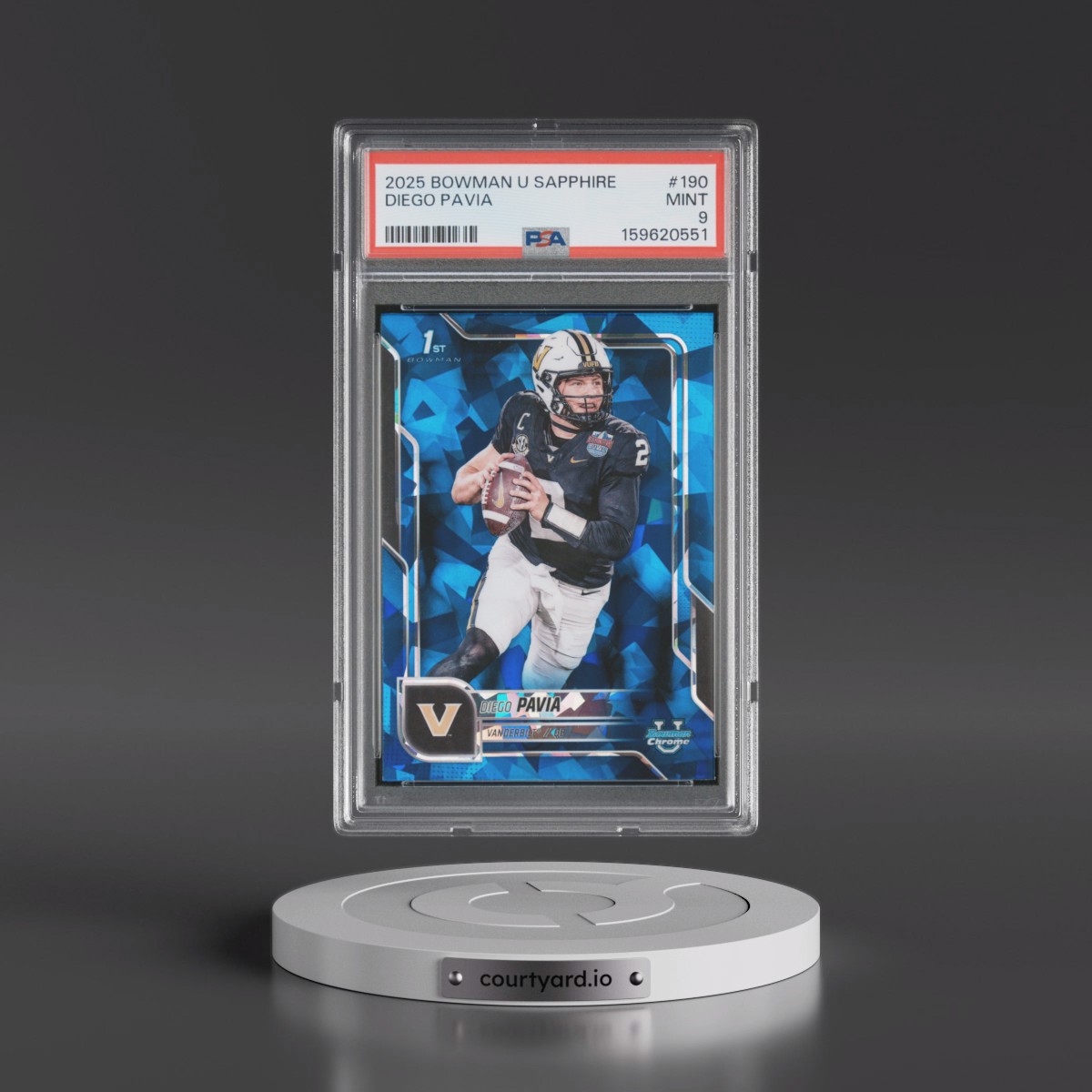 2025 Bowman University Chrome Sapphire #190 Diego Pavia (PSA 9 MINT)