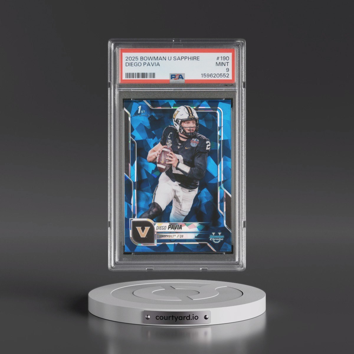 2025 Bowman University Chrome Sapphire #190 Diego Pavia (PSA 9 MINT)