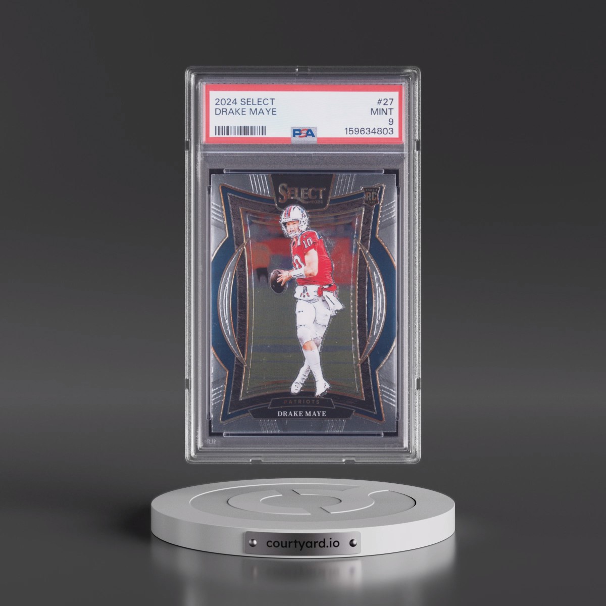 2024 Panini Select #27 Drake Maye (PSA 9 MINT)