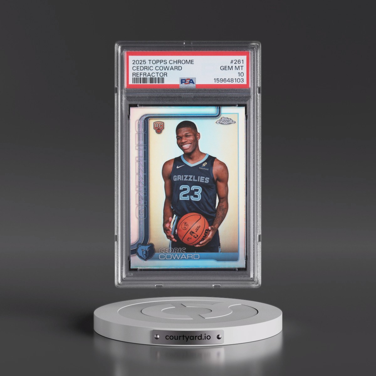 2025 Topps Chrome #261 Cedric Coward - Refractor (PSA 10 GEM MINT)