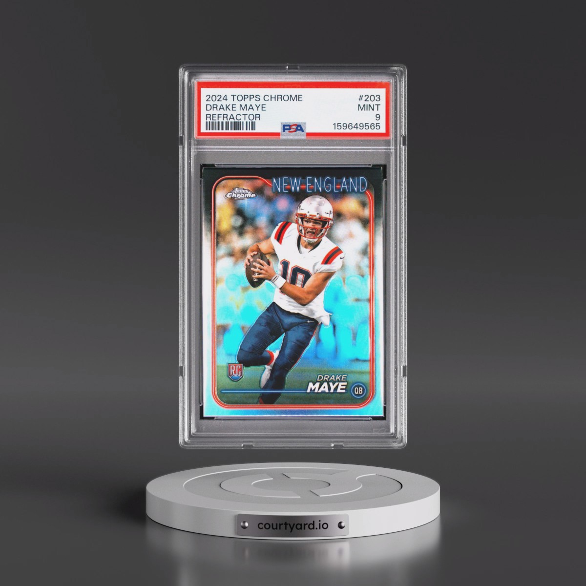 2024 Topps Chrome #203 Drake Maye - Refractor (PSA 9 MINT)
