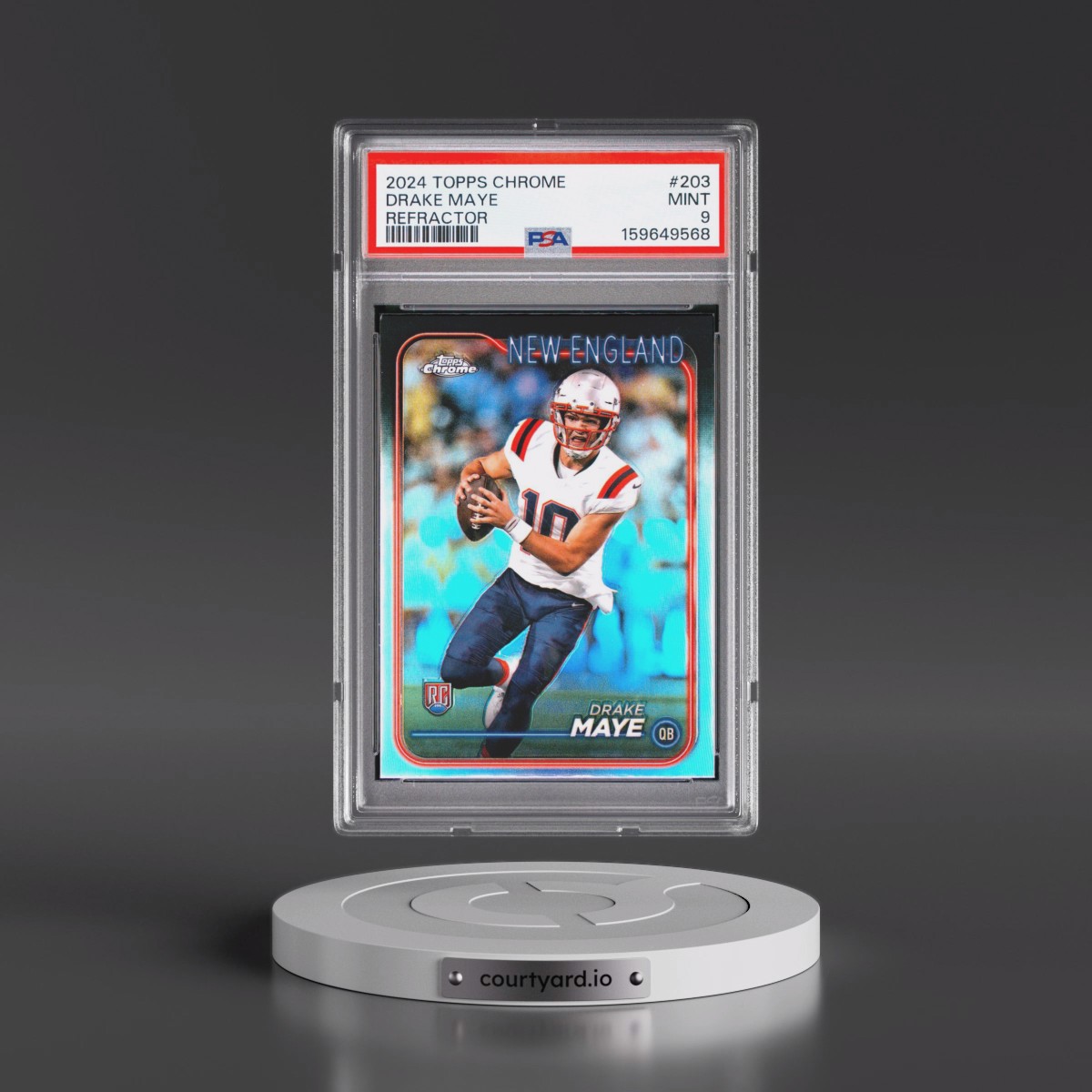 2024 Topps Chrome #203 Drake Maye - Refractor (PSA 9 MINT)