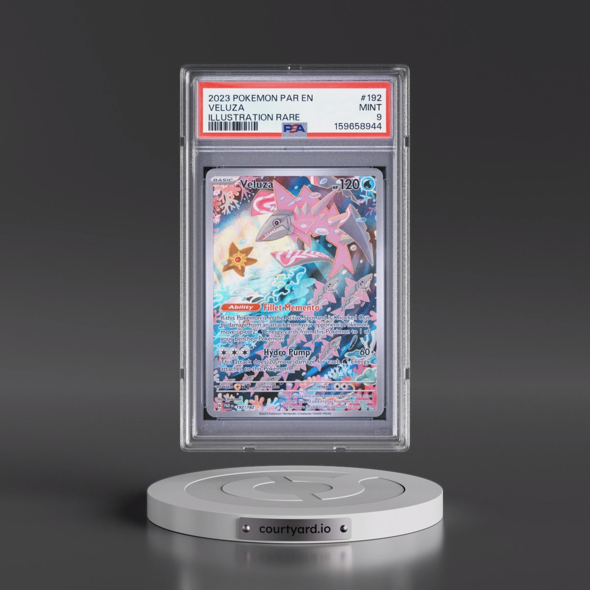 2023 Pokémon Par EN-Paradox Rift #192 Veluza - Illustration Rare (PSA 9 MINT)