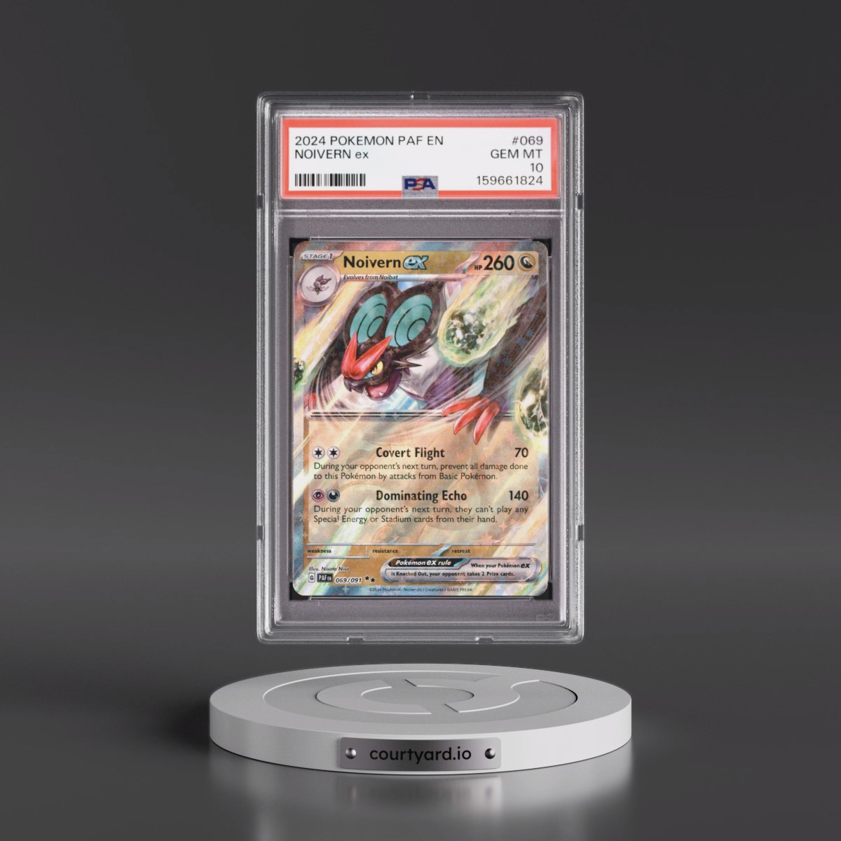 2024 Pokémon Paf EN-Paldean Fates #069 Noivern EX - Holo (PSA 10 GEM MINT)
