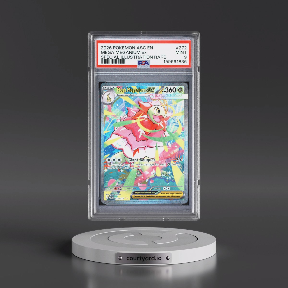 2026 Pokémon Asc EN-Ascended Heroes #272 Mega Meganium EX - Holo Special Illustration Rare (PSA 9 MINT)
