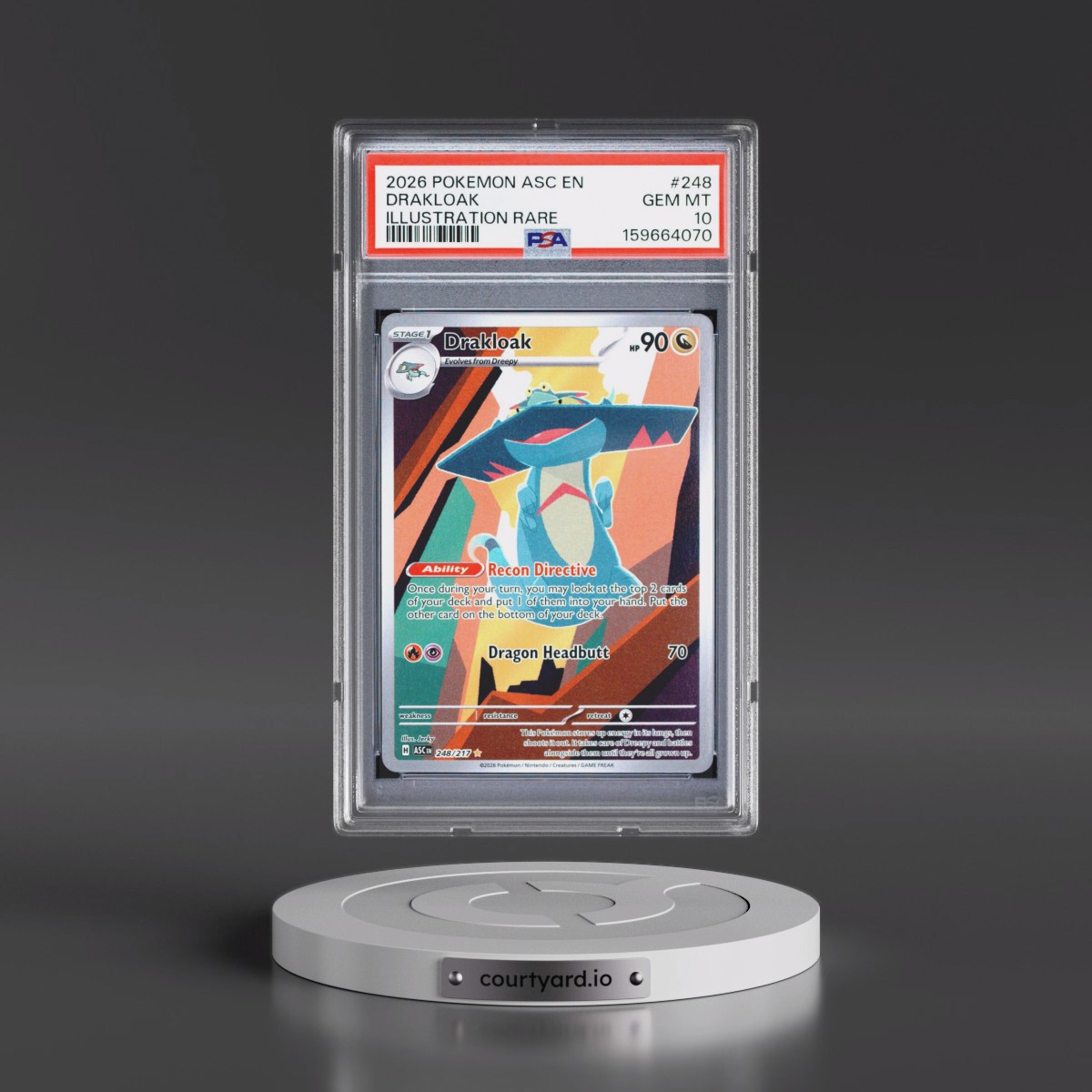 2026 Pokémon Asc EN-Ascended Heroes #248 Drakloak - Illustration Rare (PSA 10 GEM MINT)