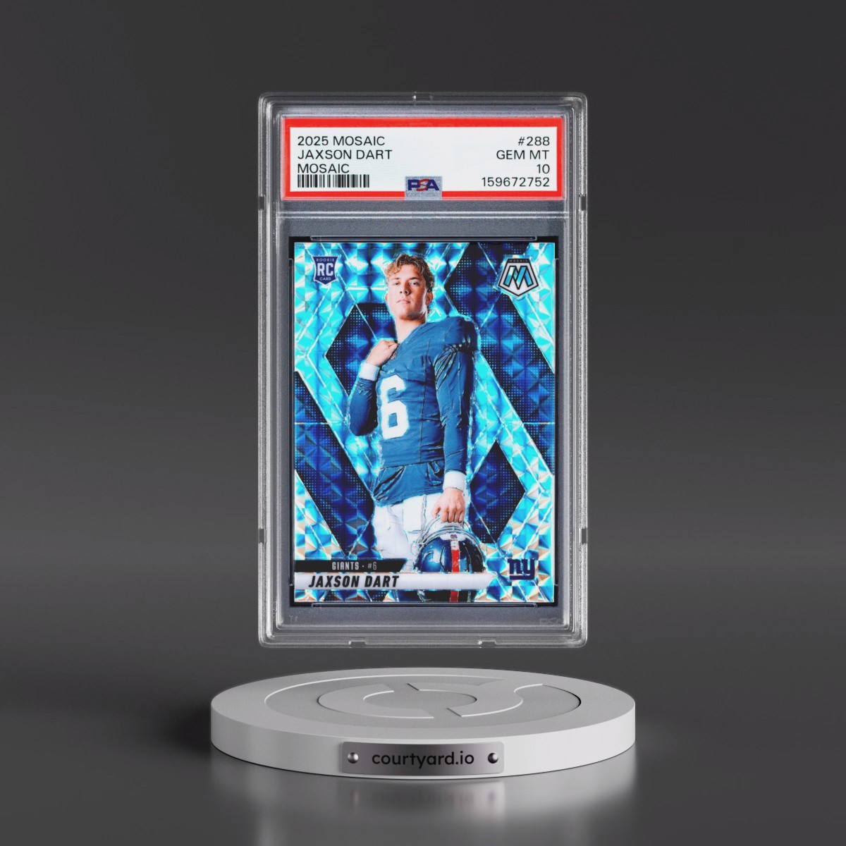 2025 Panini Mosaic #288 Jaxson Dart - Mosaic (PSA 10 GEM MINT)