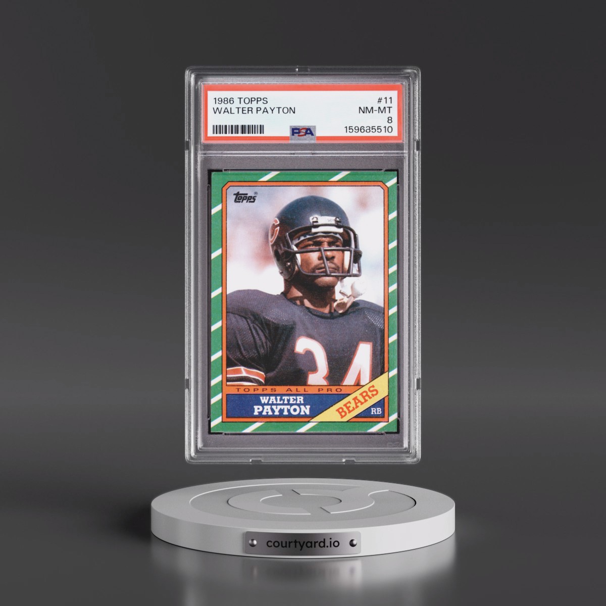 1986 Topps Walter Payton #11 PSA 8