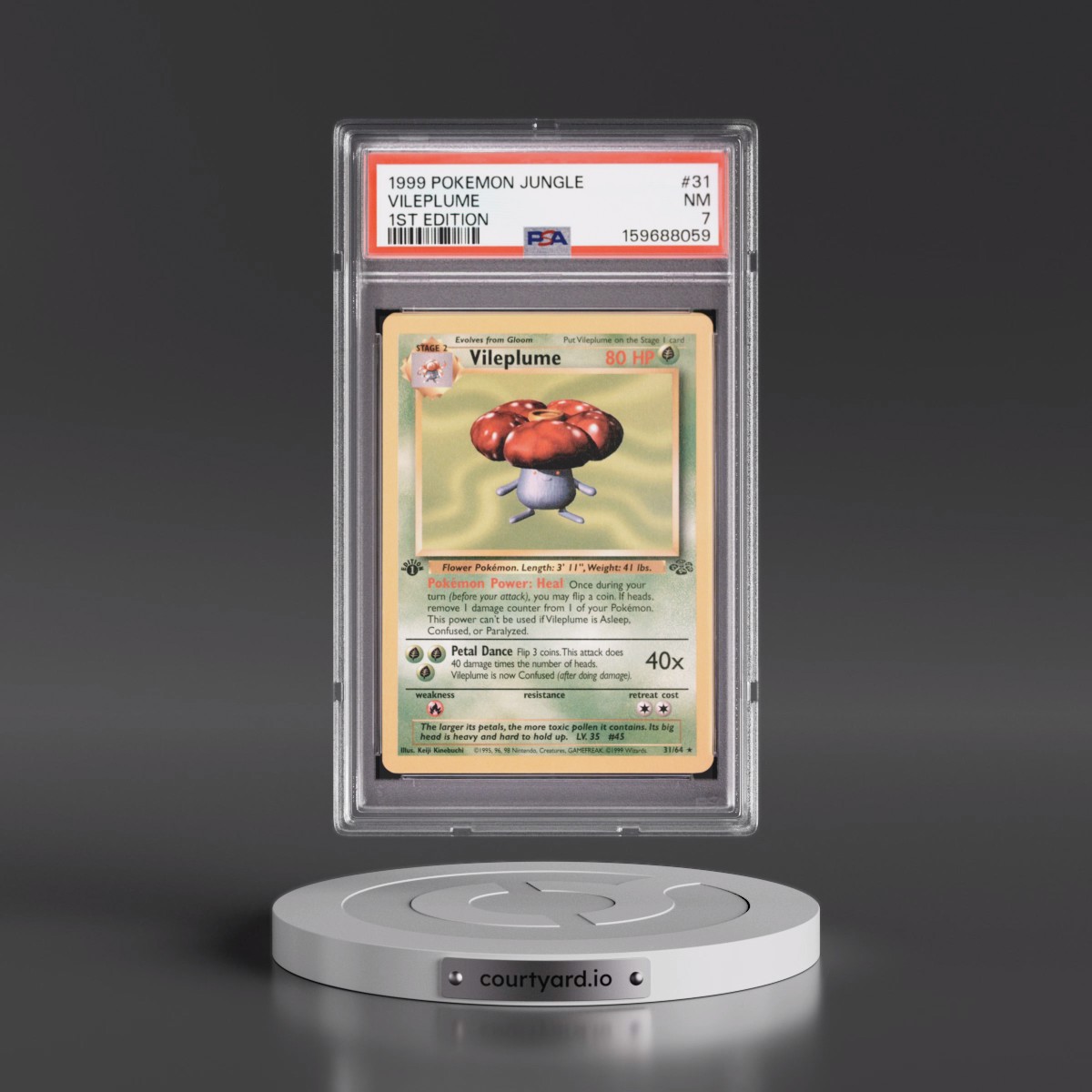 1999 Pokémon Jungle #31 Vileplume - 1st Edition (PSA 7 NM)