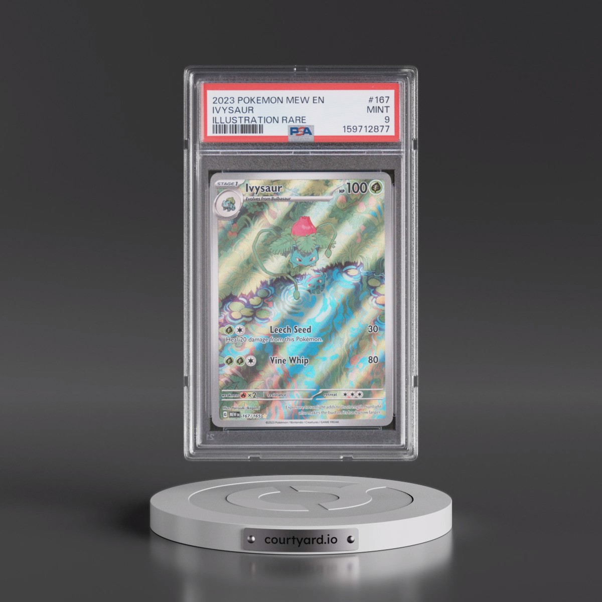 2023 Pokémon Mew EN-151 #167 Ivysaur - Illustration Rare (PSA 9 MINT)