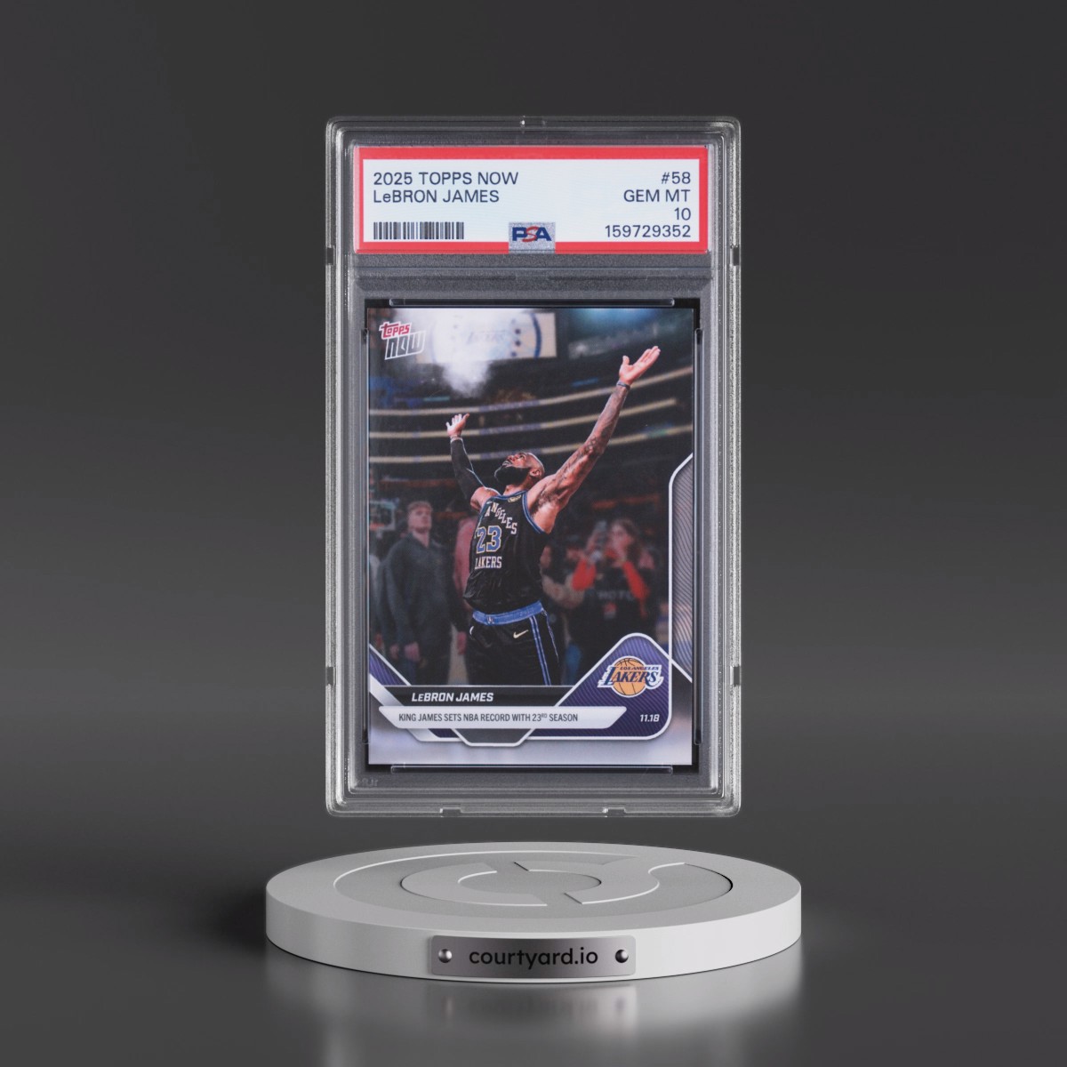2025 Topps Now LeBron James #58 PSA 10