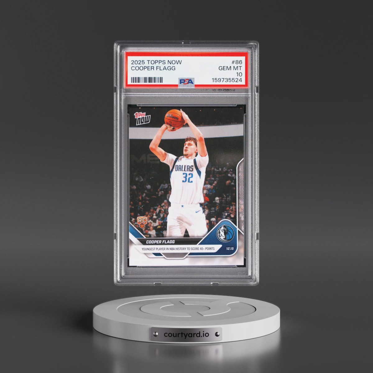 2025 Topps Now #86 Cooper Flagg (PSA 10 GEM MINT)