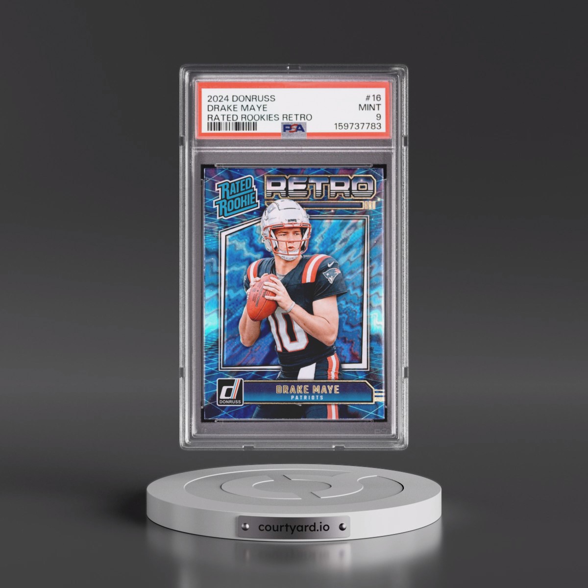 2024 Panini Donruss Rated Rookies Retro #16 Drake Maye (PSA 9 MINT)