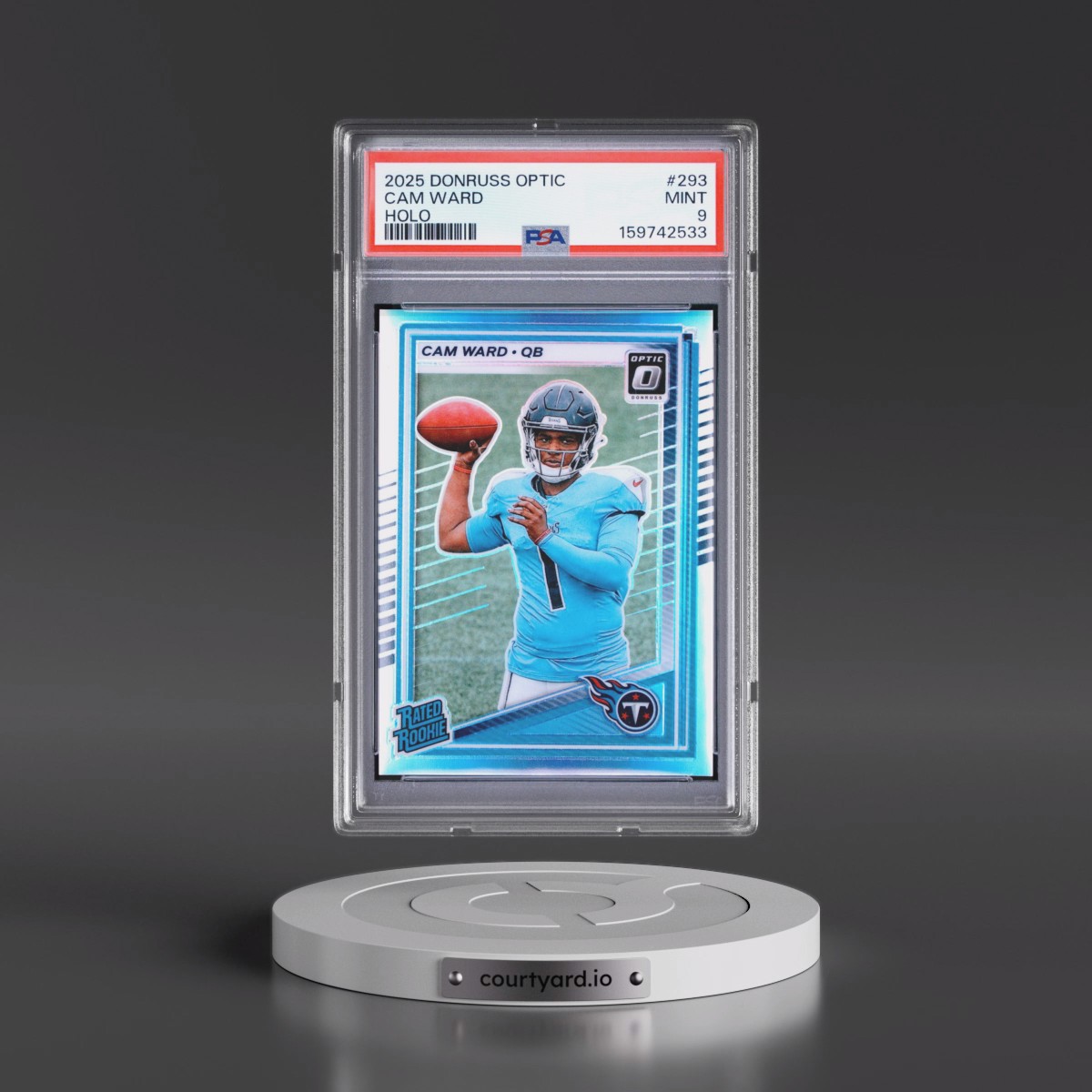 2025 Panini Donruss Optic #293 Cam Ward - Holo (PSA 9 MINT)