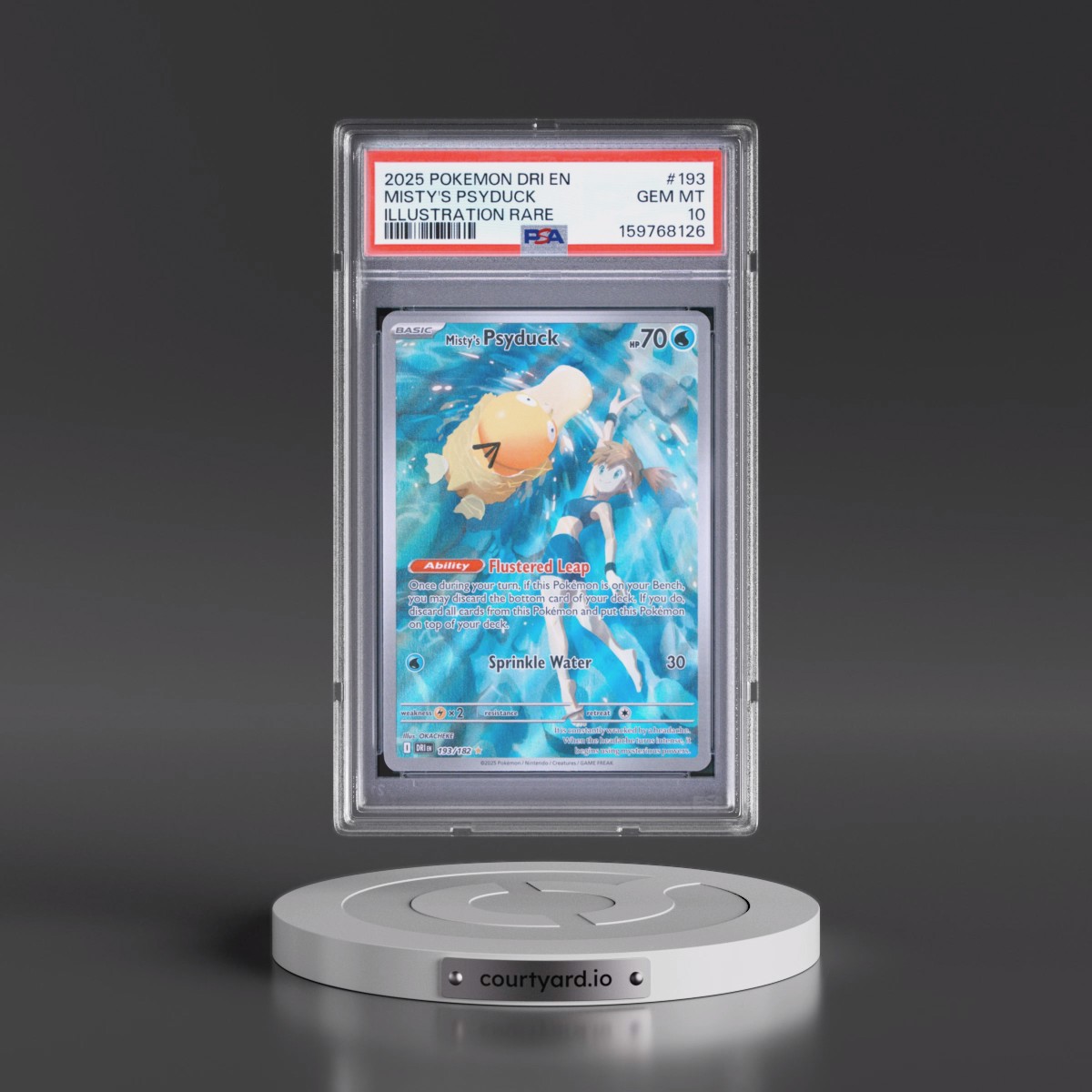 2025 Pokémon Dri EN-Destined Rivals #193 Misty's Psyduck - Illustration Rare (PSA 10 GEM MINT)