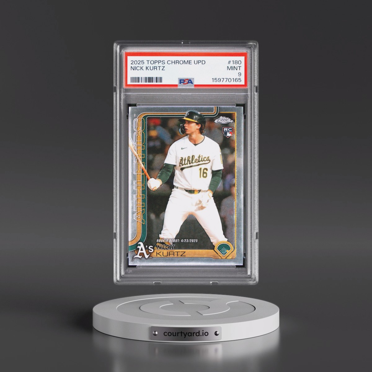 2025 Topps Chrome Update #180 Nick Kurtz (PSA 9 MINT)