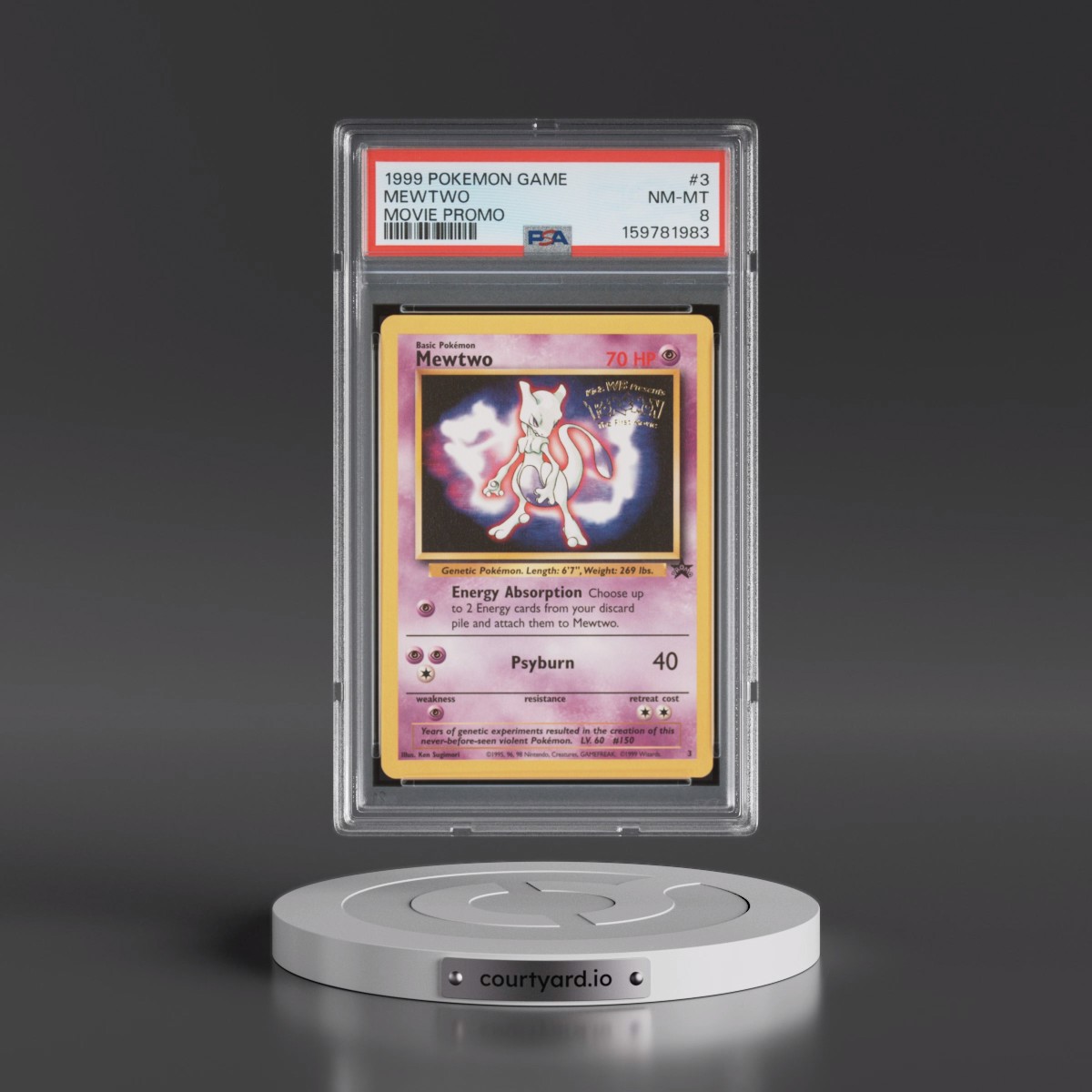 1999 Pokémon Game Movie #3 Mewtwo - Movie Promo (PSA 8 NM-MT)