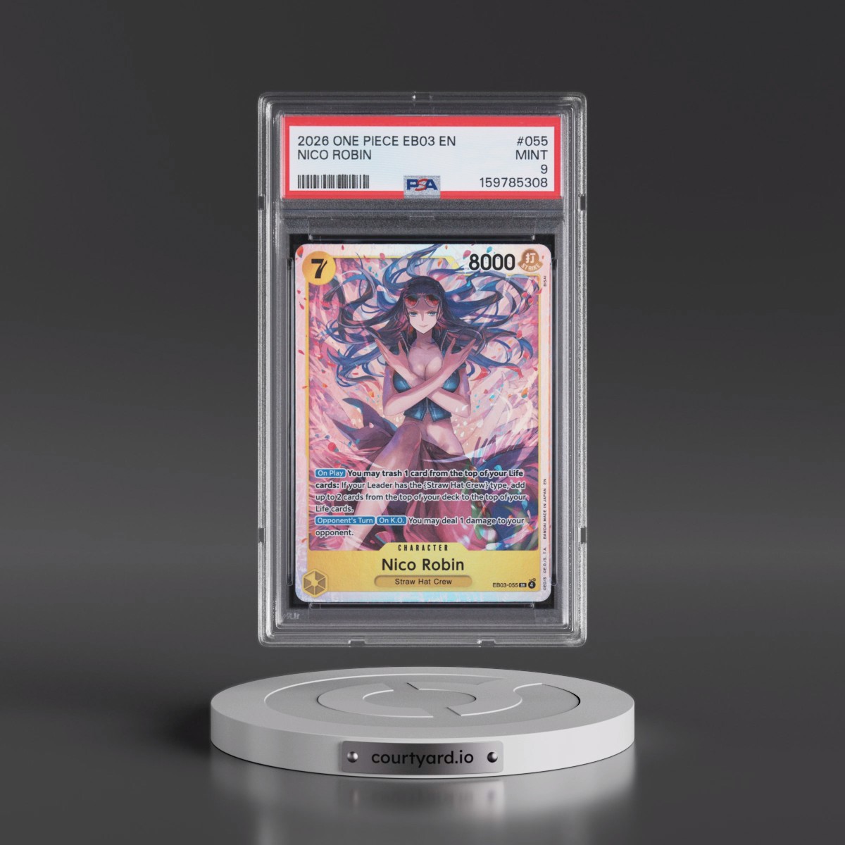 2026 One Piece EB03-Extra Booster -One Piece Heroines Edition #055 Nico Robin (PSA 9 MINT)