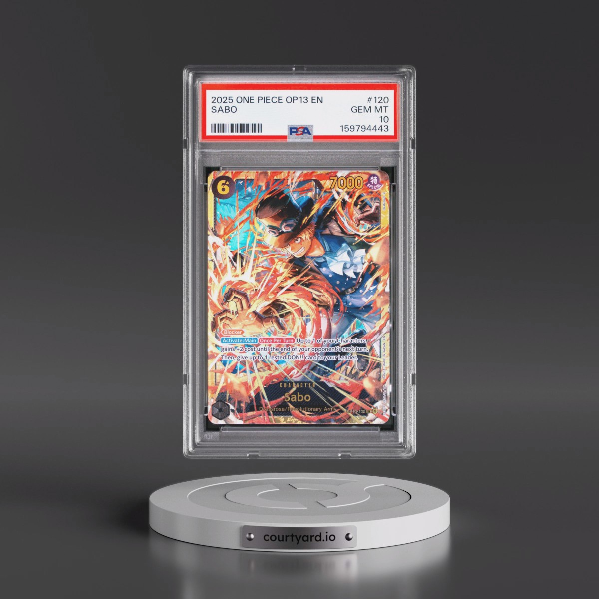2025 One Piece OP13-Carrying on His Will #120 Sabo (PSA 10 GEM MINT)
