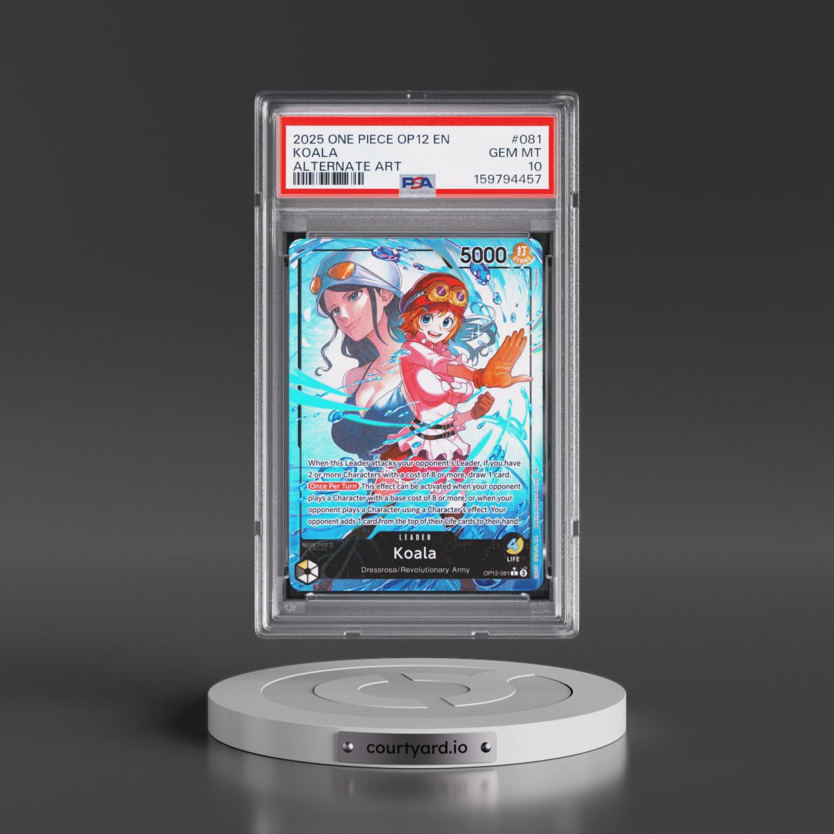 2025 One Piece OP12-Legacy of the Master #081 Koala - Alternate Art (PSA 10 GEM MINT)