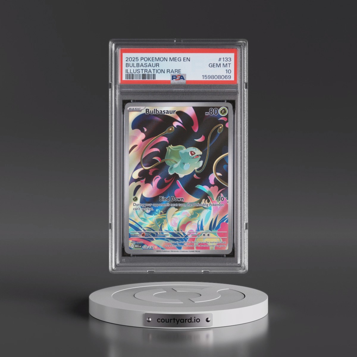 2025 Pokémon Meg EN-Mega Evolution #133 Bulbasaur - Illustration Rare (PSA 10 GEM MINT)