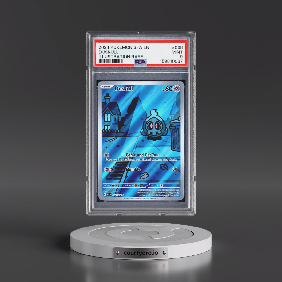 2024 Pokémon Sfa EN-Shrouded Fable #068 Duskull - Illustration Rare (PSA 9 MINT)