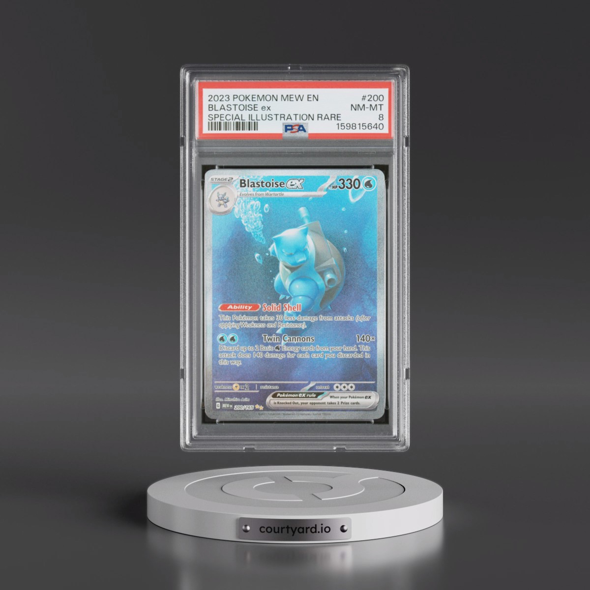 2023 Pokémon Mew EN-151 #200 Blastoise EX - Holo Special Illustration Rare (PSA 8 NM-MT)