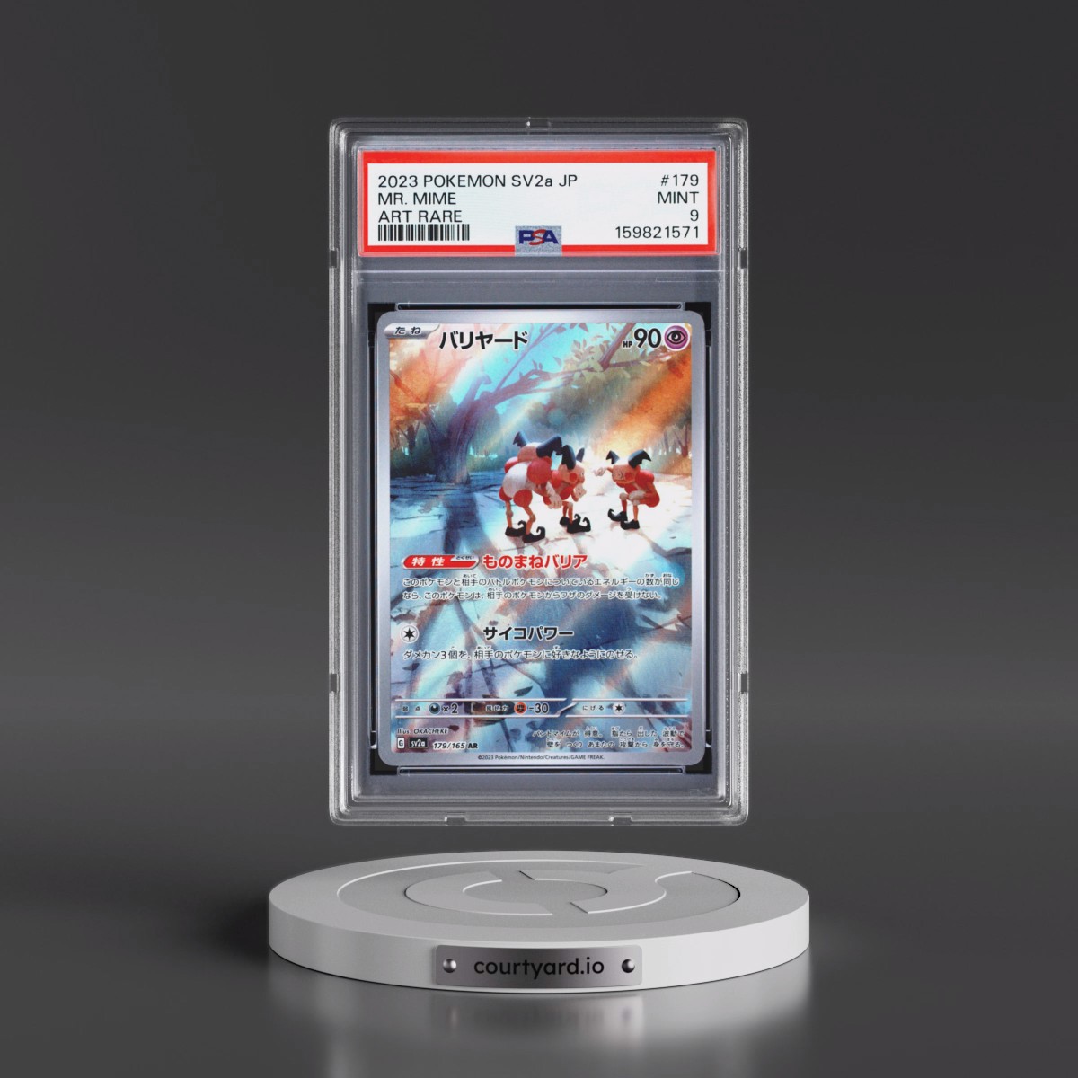 2023 Pokémon Sv2a-Pokémon Card 151 #179 Mr. Mime - Art Rare (PSA 9 MINT)