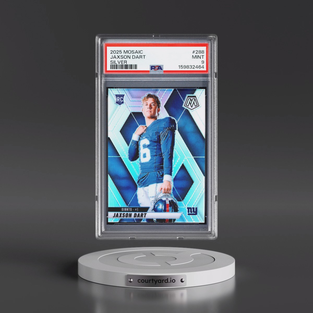 2025 Panini Mosaic #288 Jaxson Dart - Silver (PSA 9 MINT)