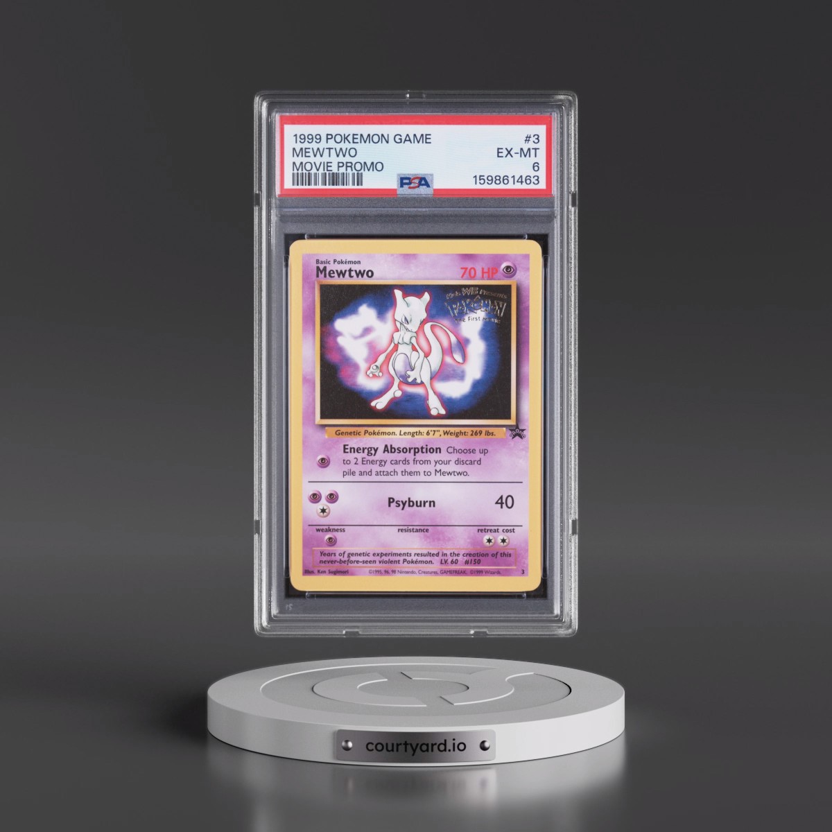 1999 Pokémon Game Movie #3 Mewtwo - Movie Promo (PSA 6 EX-MT)
