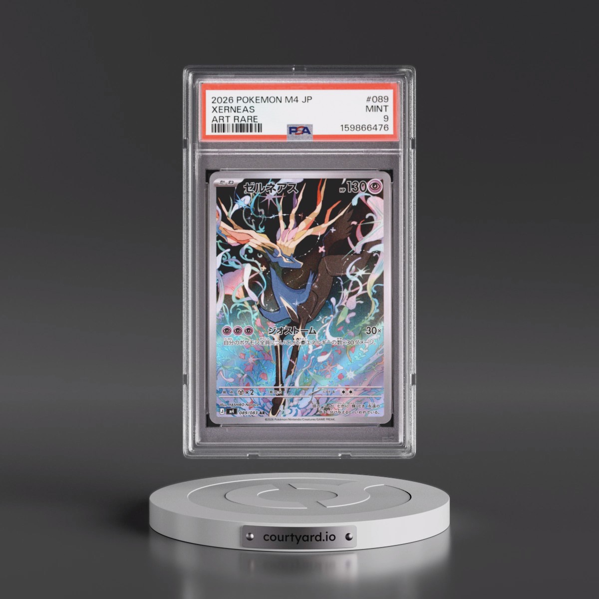 2026 Pokémon M4-Ninja Spinner #089 Xerneas - Art Rare (PSA 9 MINT)