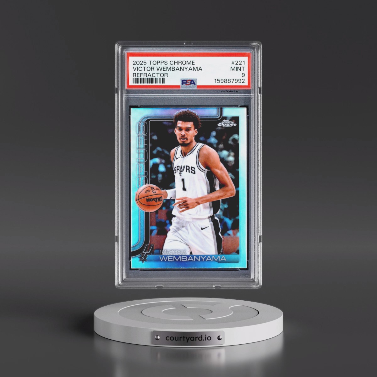 2025 Topps Chrome #221 Victor Wembanyama - Refractor (PSA 9 MINT)